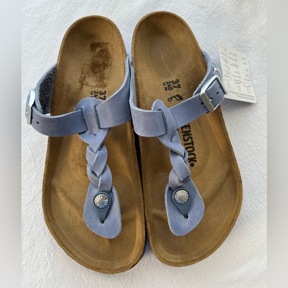 Birkenstock Oiled Leather Gizah Braided size 37 New - Picture 3 of 6